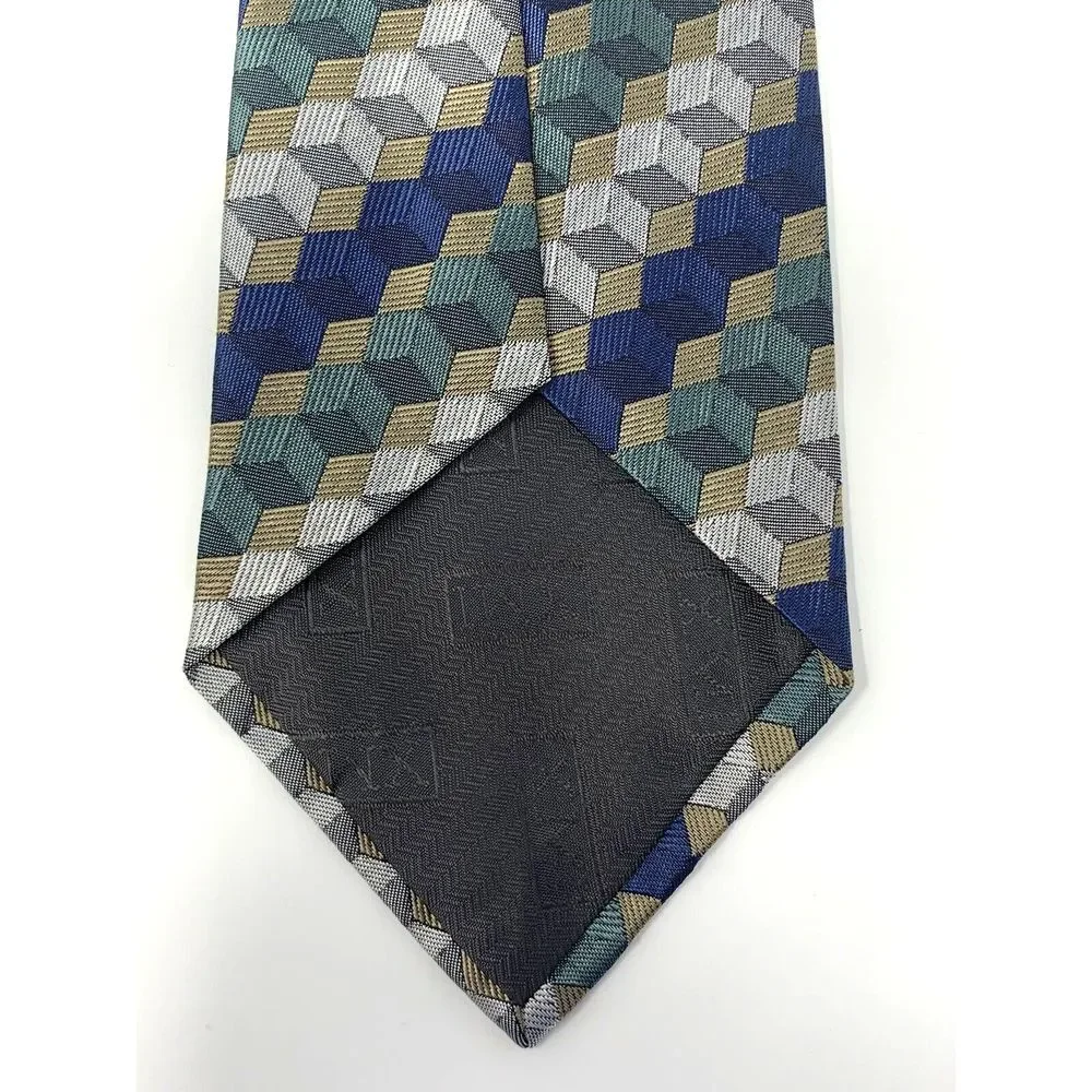 XMI for Nordstrom Geometric 100% Silk Men's Neck Tie Length‎ 58